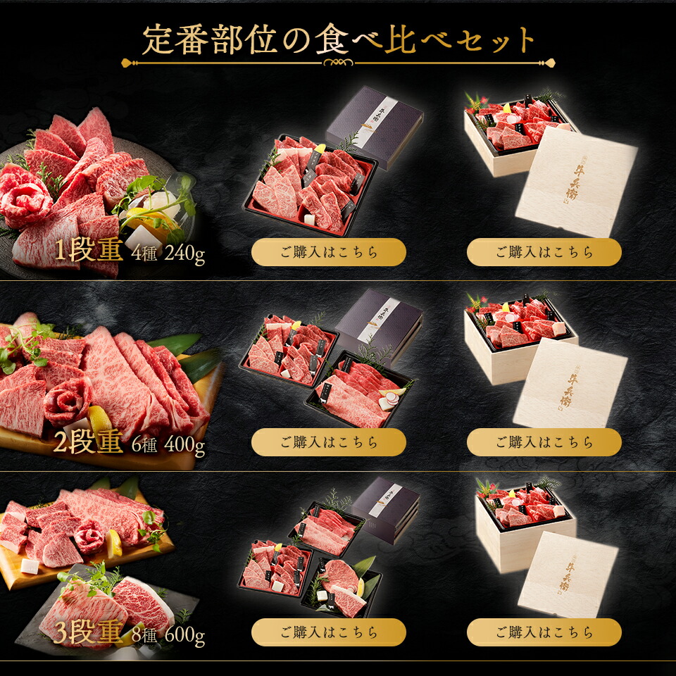 黒毛和牛 国産牛 6種 2段重 焼肉セット 11