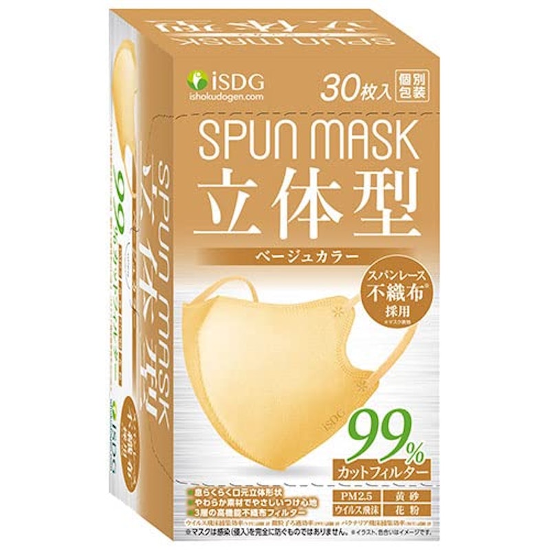 立体型スパンレース不織布カラーマスク 1