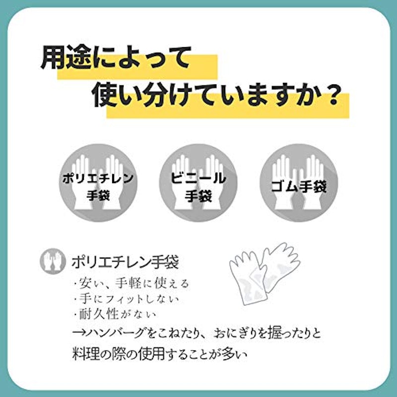究極フィット 使い捨てビニール手袋 100枚入り 4