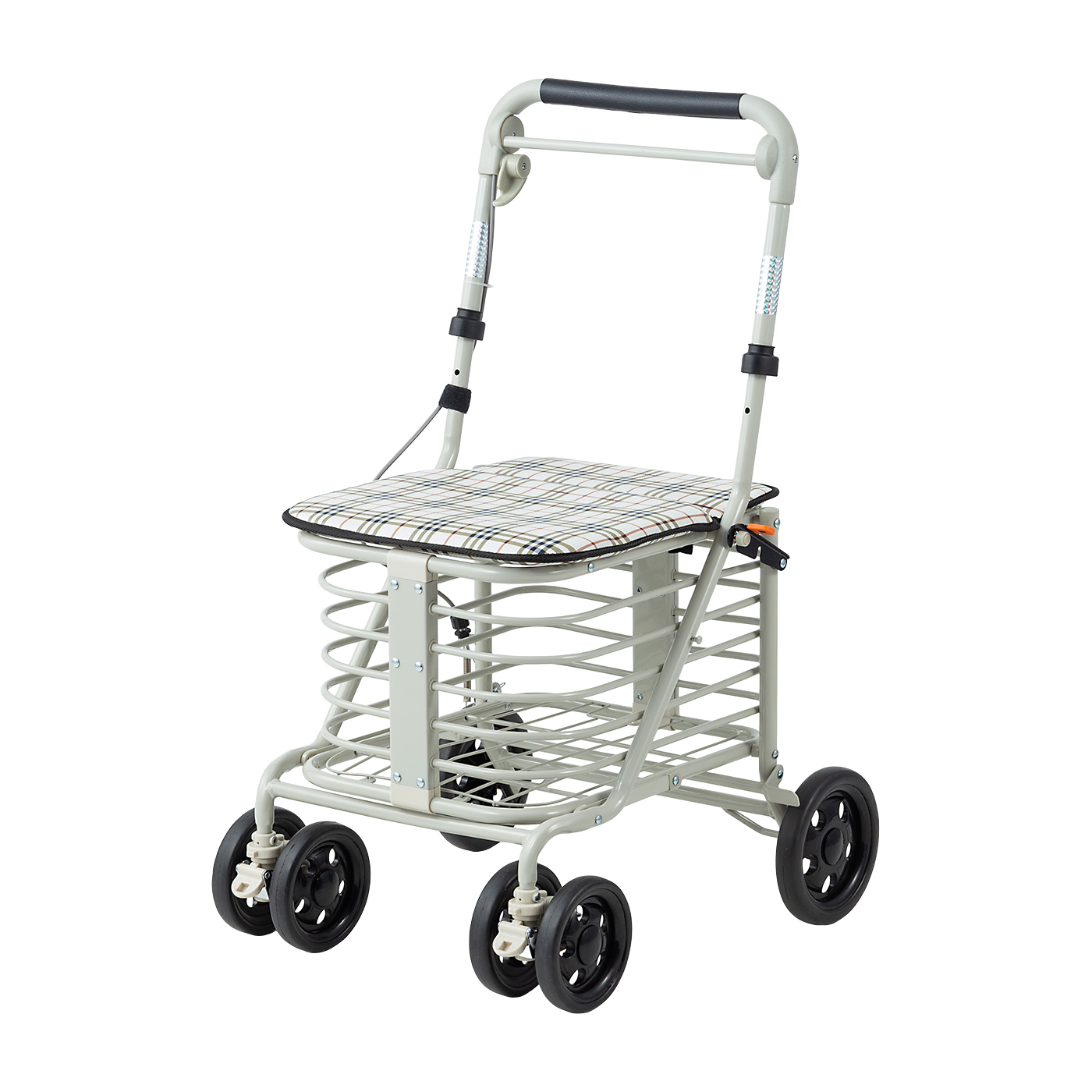 マリン商事 腰かけ付カート Se-00086を検証レビュー！シルバーカーの