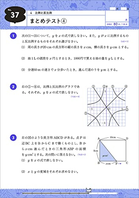 10分間集中ドリル 中1数学 4