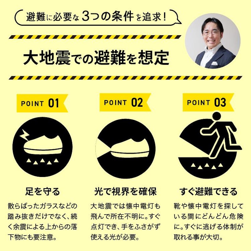 SONAENO 防災ライトルームシューズ 3