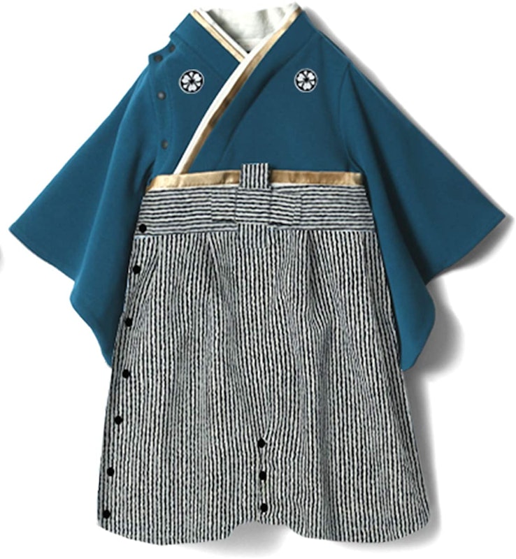 家紋刺繍付き 袴ロンパース 5