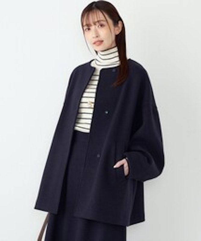 ノーカラーコート 25