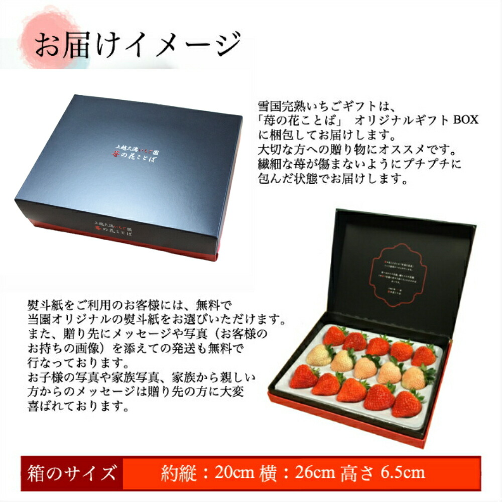 雪国完熟いちご越後姫桃薫食べ比べセット 15