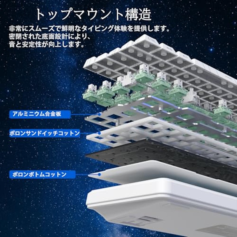 磁気スイッチ ラピッド トリガー キーボード 6