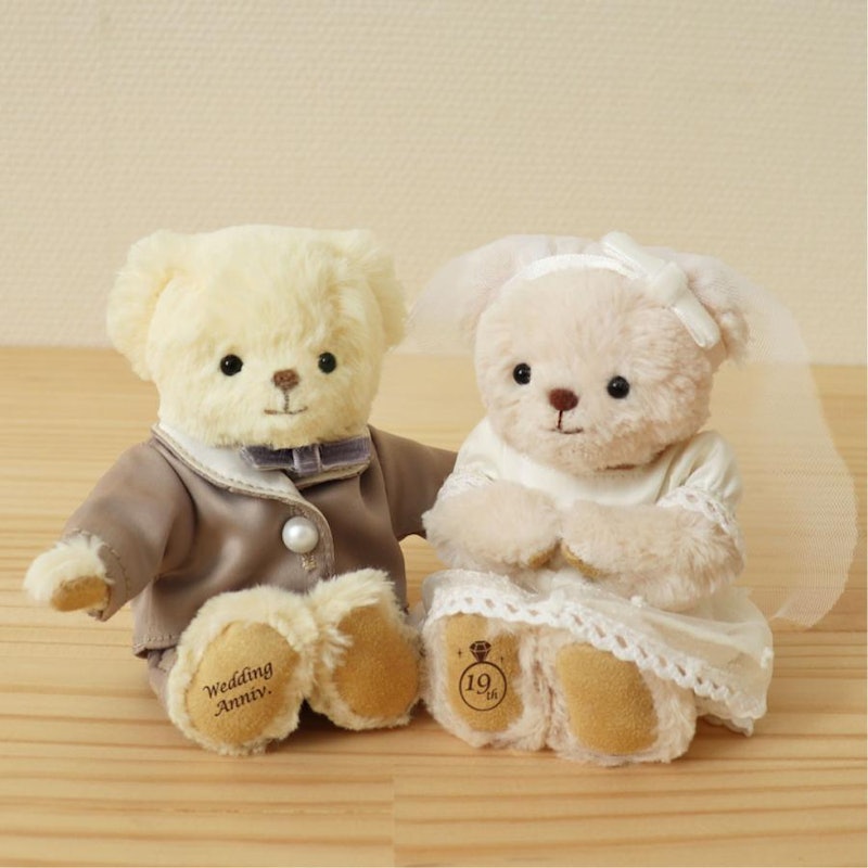 婚姻年数入り 結婚記念ドレスベア 1