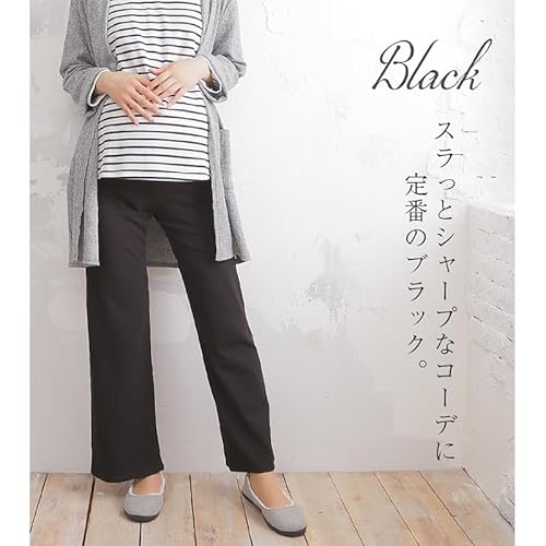 マタニティ 産前産後 らくちんパンツ ゆったりストレートタイプ 10分丈 5