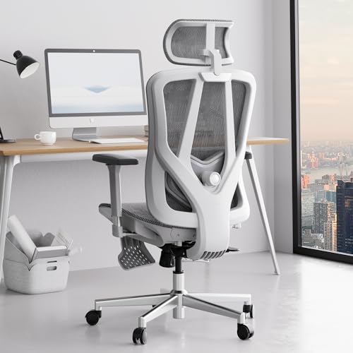 近日出品終了★美品　Hbada 人体工学リクライニングデスクチェア　ホワイト 8/5まで販売☆ほぼ新品 Hbada 人体工学リクライニングデスクチェア