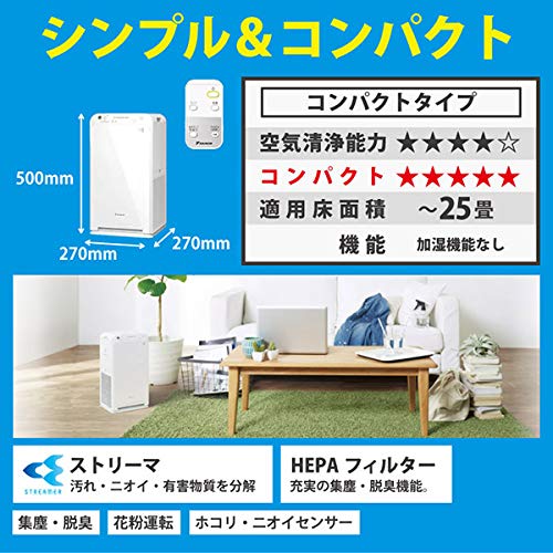ダイキン工業 ダイキン ストリーマ空気清浄機 MC55W MC55W-Wとは？特徴