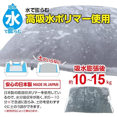 水でふくらむ！ 吸水土のう 4