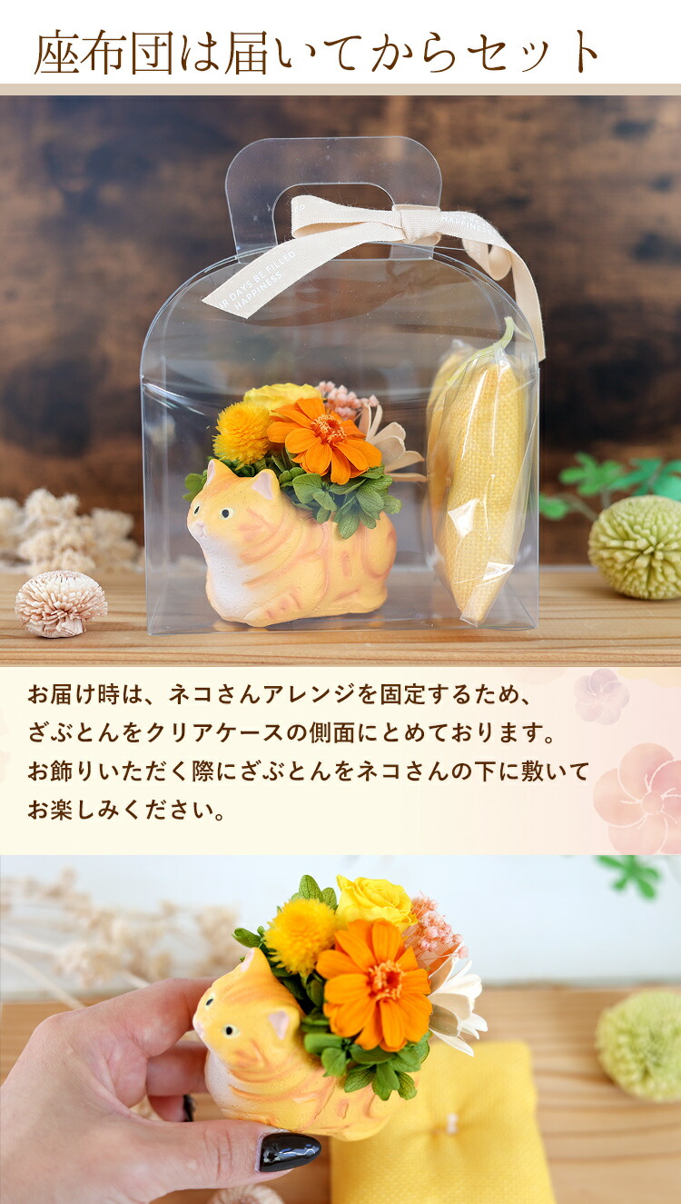 プリザーブドフラワー くつろぎねこ  6