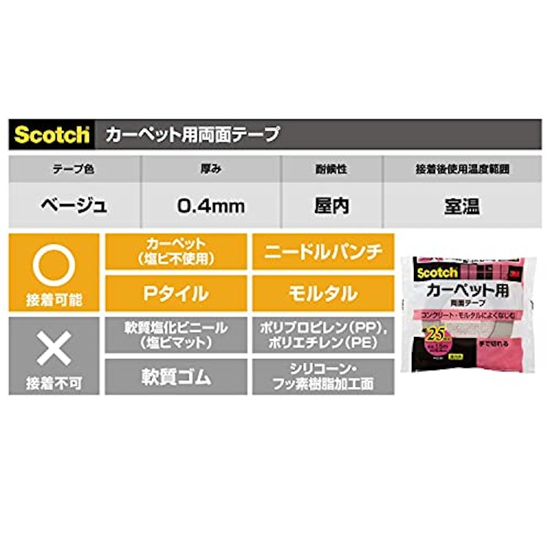 カーペット用 両面テープ 6