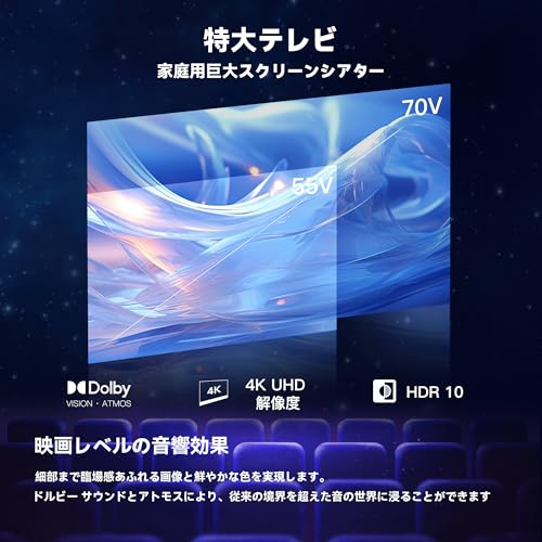 チューナーレス テレビ70V型 3