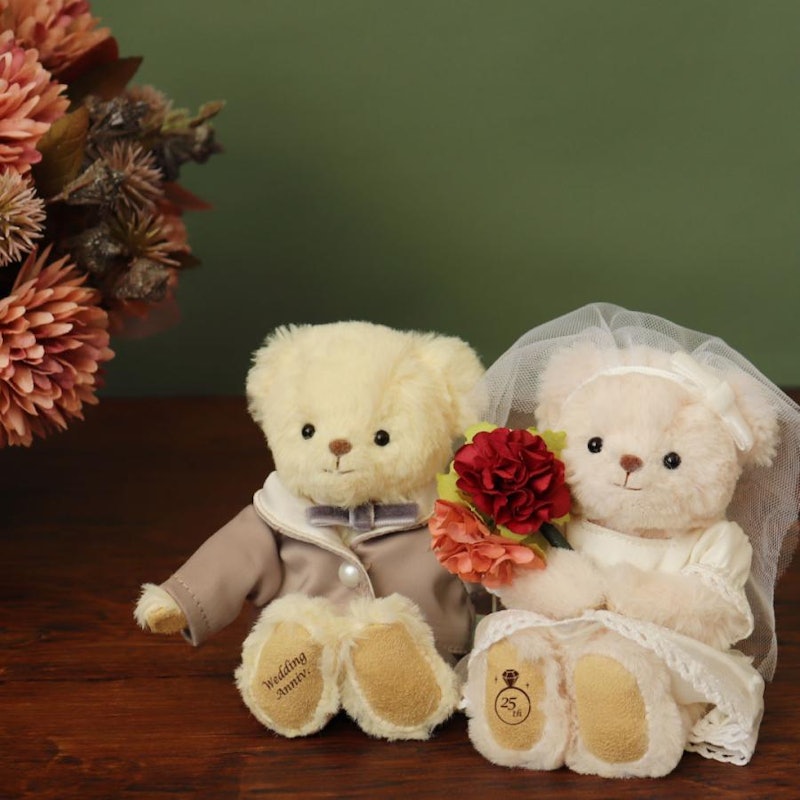 婚姻年数入り 結婚記念ドレスベア 3