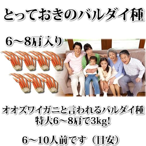 特大 ずわいがに 脚 3kg 3
