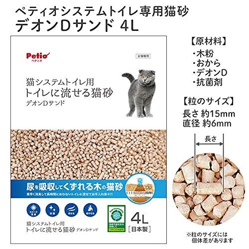 猫システムトイレ用 トイレに流せる猫砂デオンDサンド 3