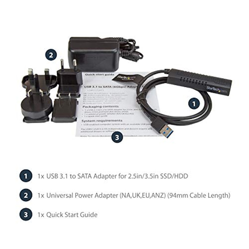 2.5/3.5インチSATA - USB 3.1変換アダプタ 2