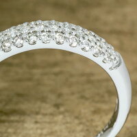 PT950 Hard Diamond 0.32ct Pave Ring 3