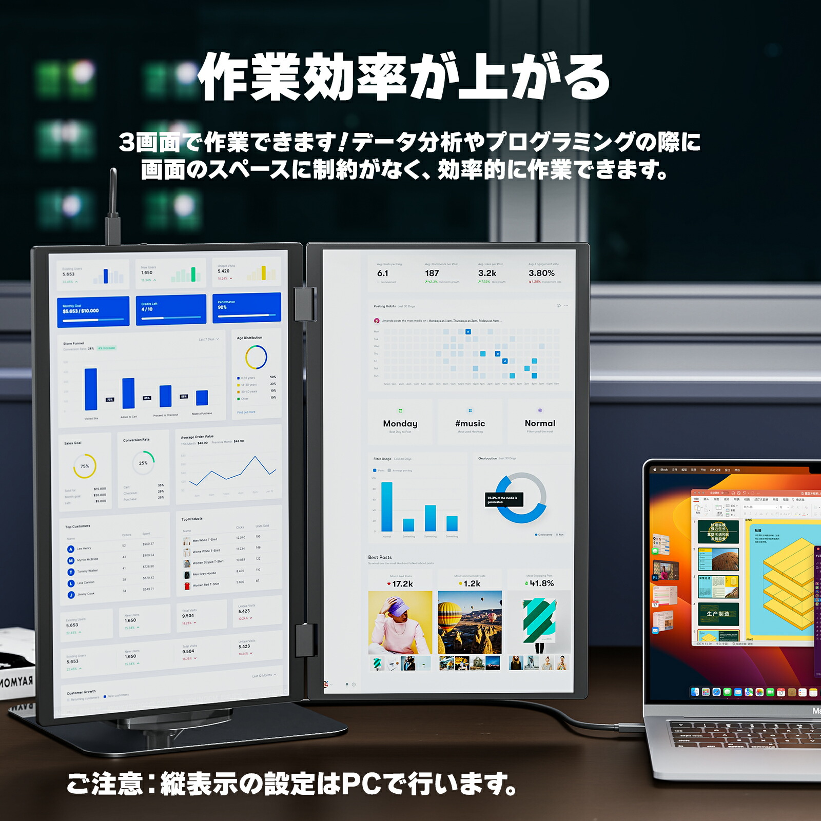 デュアルモニター 4