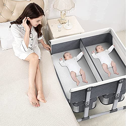 サイズ交換ＯＫ Baby Trend Retreat 双子用ベビーベッド - ベビー家具