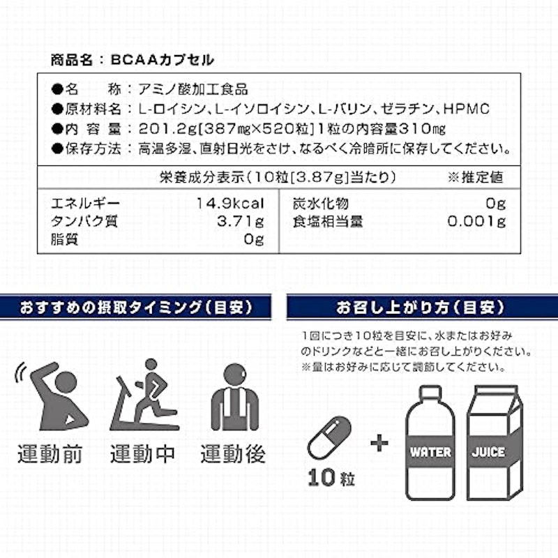 BCAA カプセル 7