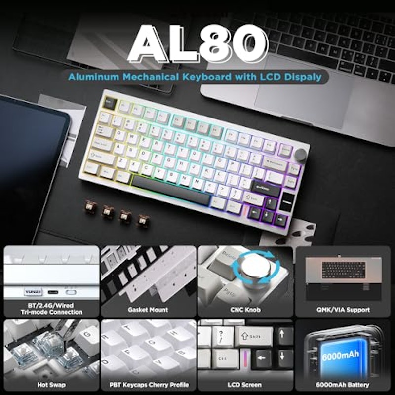 AL80 QMK/VIA Aluminum LCD Mechanical Keyboard 2