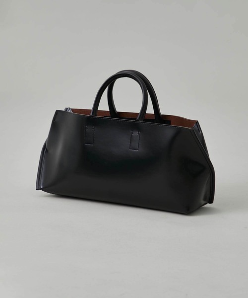 ISAAC REINA 2way ビジネスバッグ ラムレザー フルオープン 黒 ISAAC REINA 2way ビジネスバッグ ラムレザー フルオープン 黒 横長の