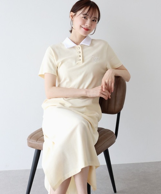 ハート刺繍ポロワンピース 3