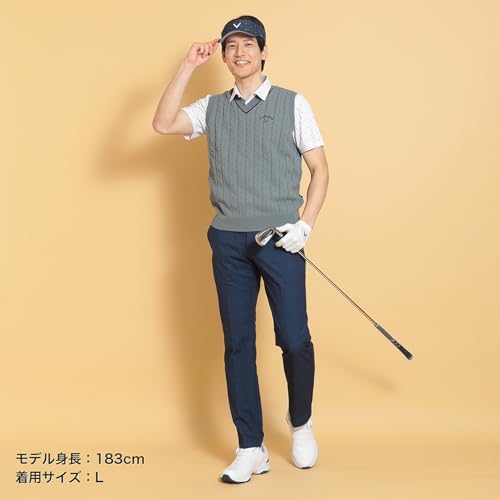 ヘリンボーンVネックニットベスト 4
