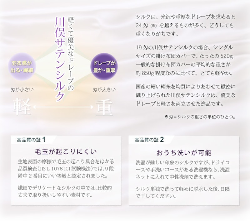 川俣シルク掛け布団カバー 4
