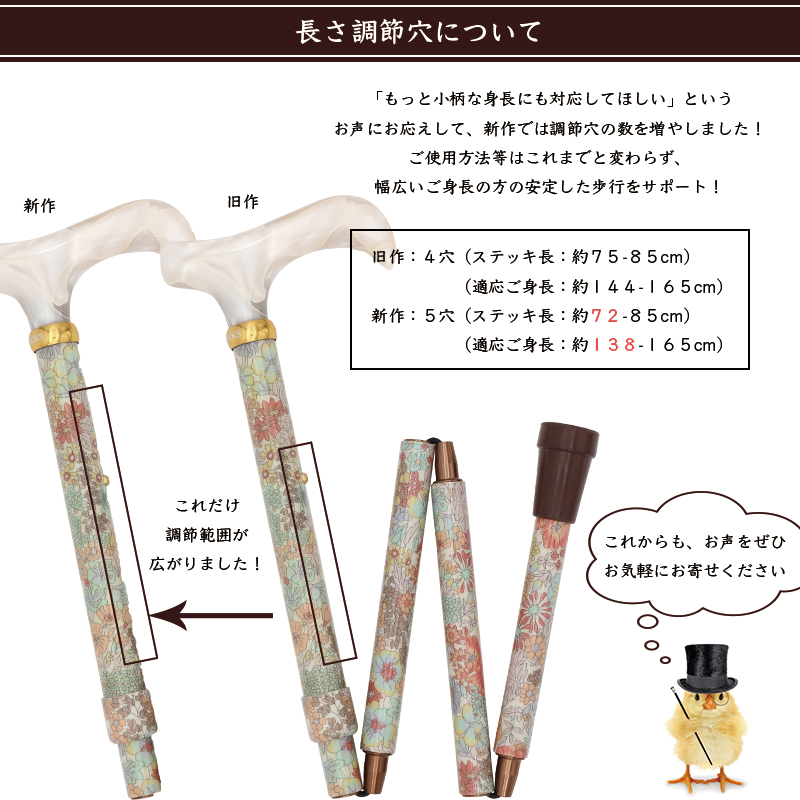 リバティ生地巻きステッキ 3