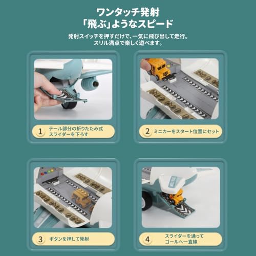 大型飛行機おもちゃ カーゴセット 7
