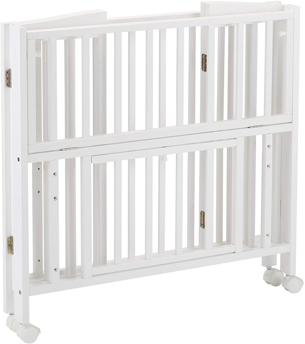 【美品】KATOJI ベビーベッド ミニ ホワイト 品番02006 カトージ ミニベッド折りたたみホワイト 品番02006