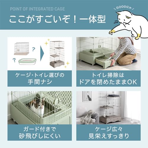 トイレ付き キャットケージ 3