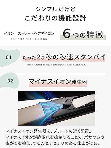 チタニウム イオンストレート ヘアアイロン 2