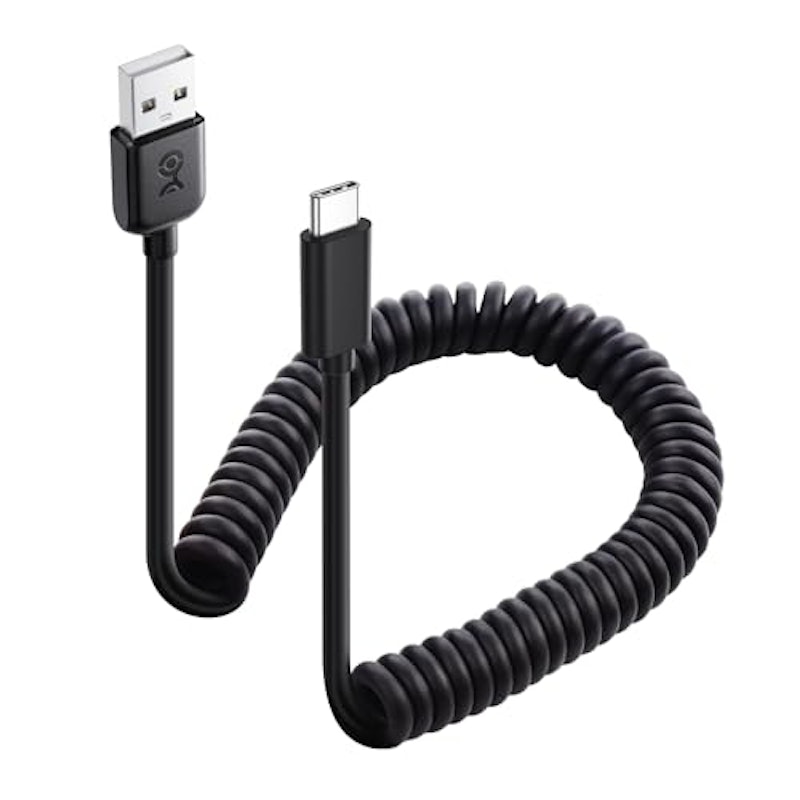 Coiled USB-C to USB-A Charging Cable 1