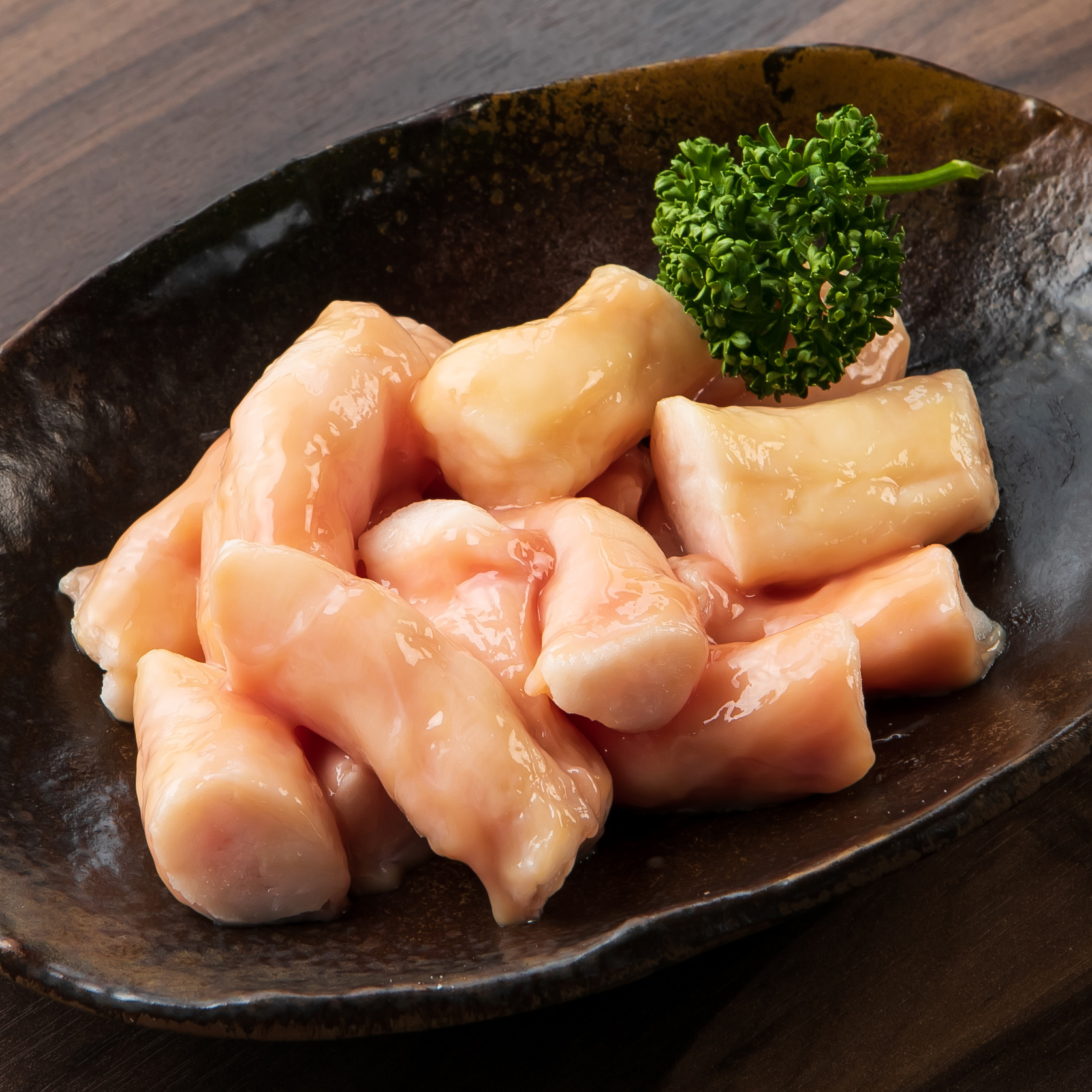 本格もつ鍋専門店 山樹　国産牛白ころホルモン焼き（丸腸）味付 300g 7