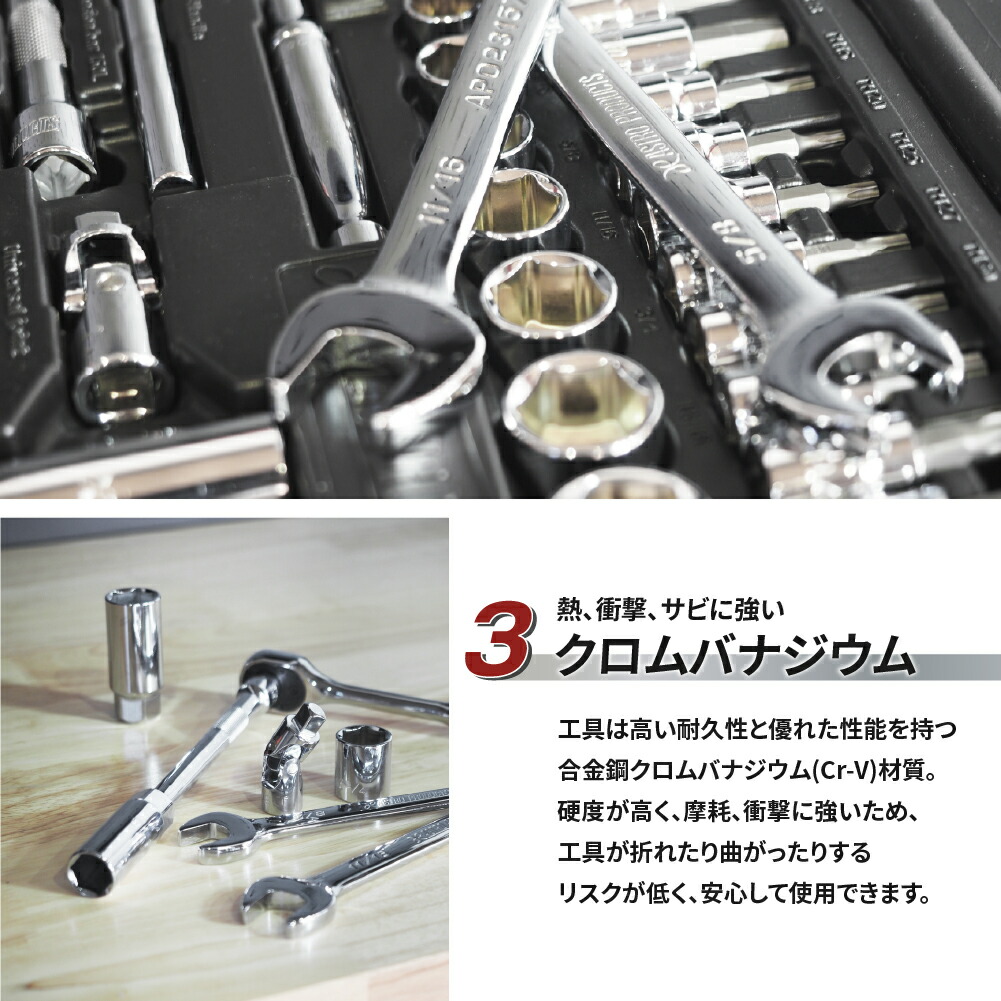 ツールセット インチ （48点組） 8