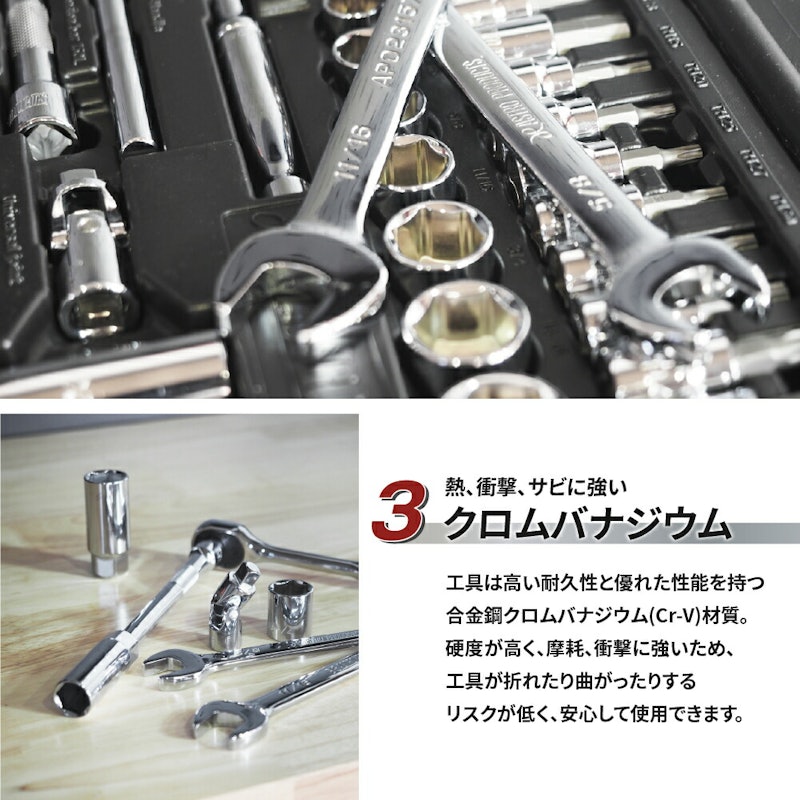ツールセット インチ (48点組) 8