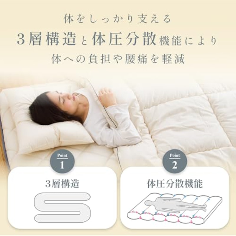 3層構造敷布団 3