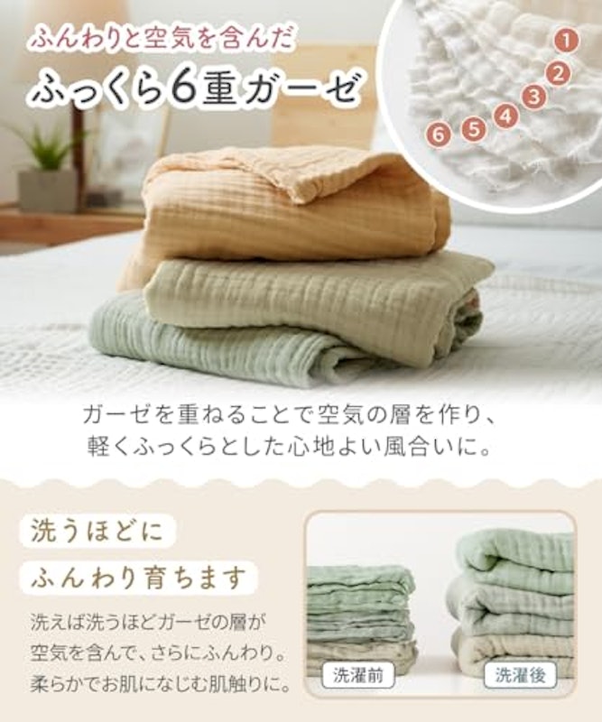 6重ガーゼ ベビーケット 3