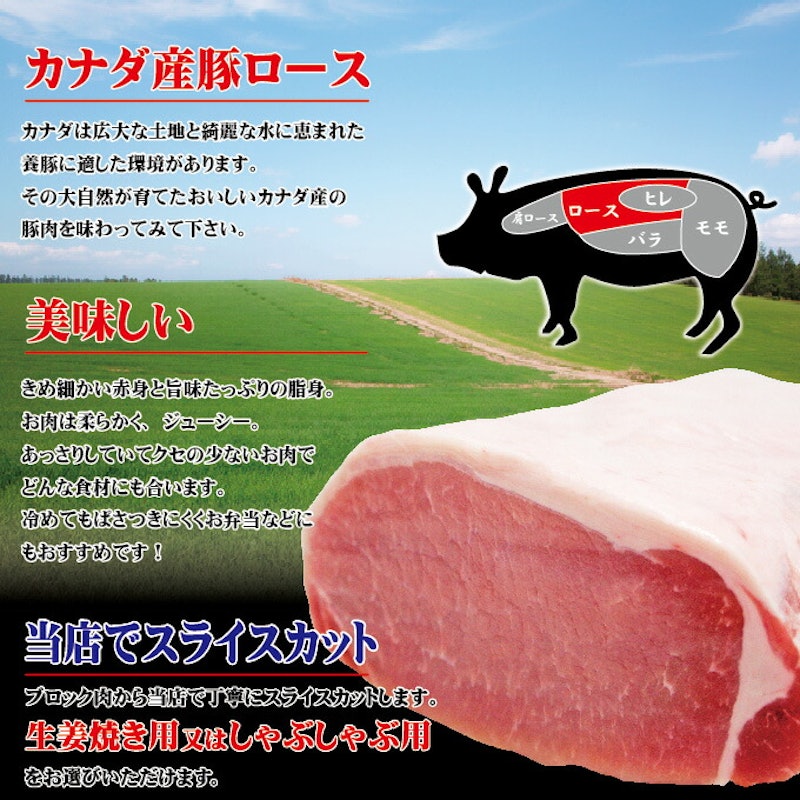 カナダ産豚ローススライス 2