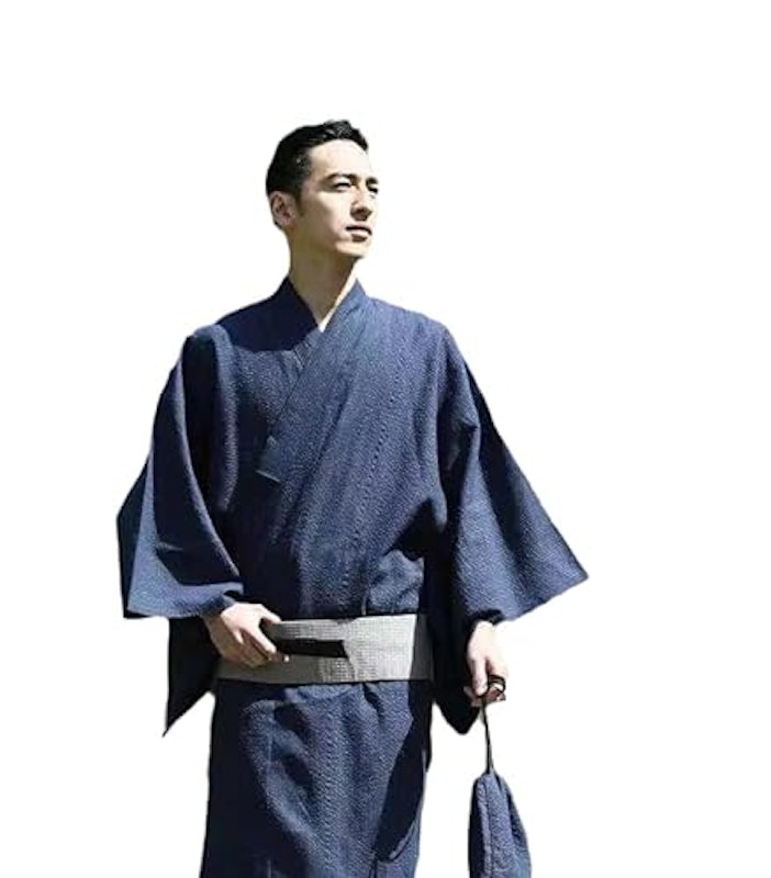 メンズ浴衣 セット 青