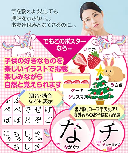 ひらがなとカタカナ お風呂ポスター 2枚セット 3