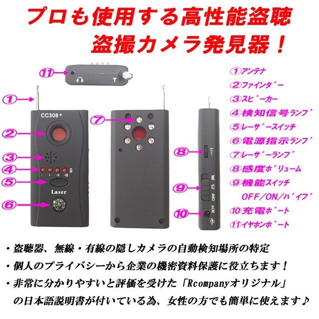 本物 盗聴 盗撮発見器 探吉くん RG-01 swsj.org