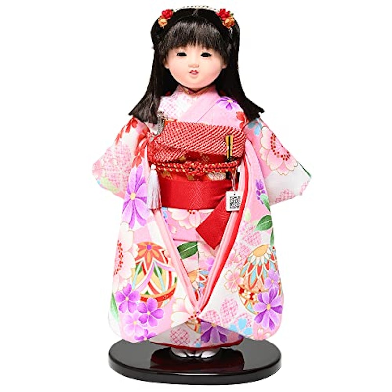 12号市松人形 京友禅衣裳 1