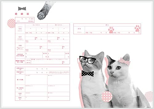 正規代理店 婚姻届】猫 3枚セット 間違えれ おしゃれ 動物 役所提出用 帳簿・伝票・事務書類