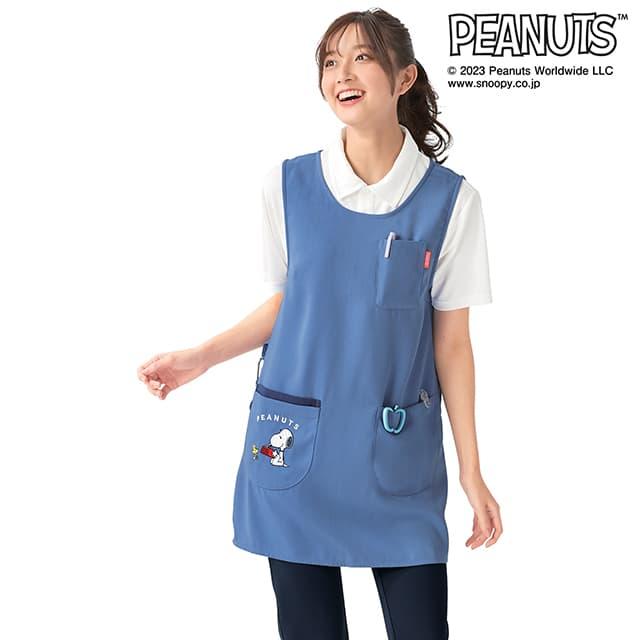 ポケット配色ラウンドエプロン 1