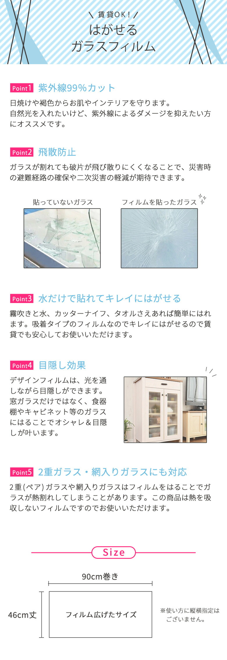 はがせるガラスフィルム すりガラス調 4